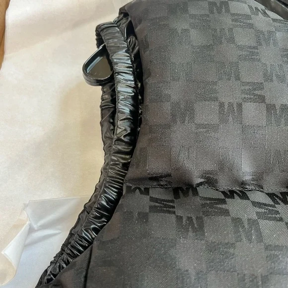 Moncler Kita Logo Print Nylon Vest Black Sm 1 - Picture 11 of 14